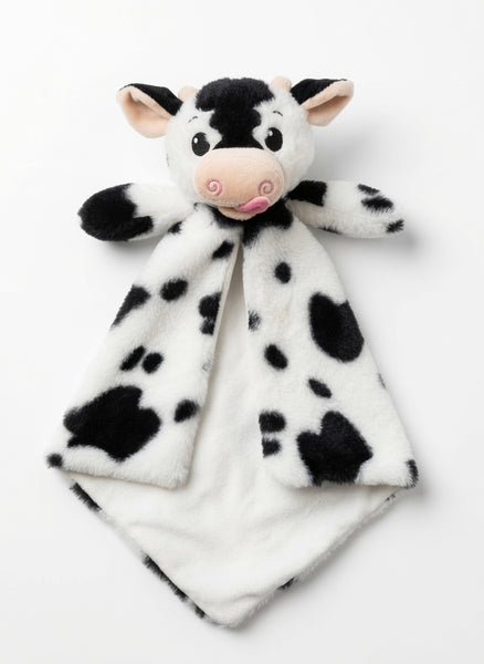 Cubbie Lovey - Black & White Cow